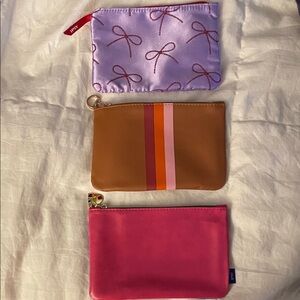 Ipsy Cosmetic Bags Set - Purple, Brown, Pink